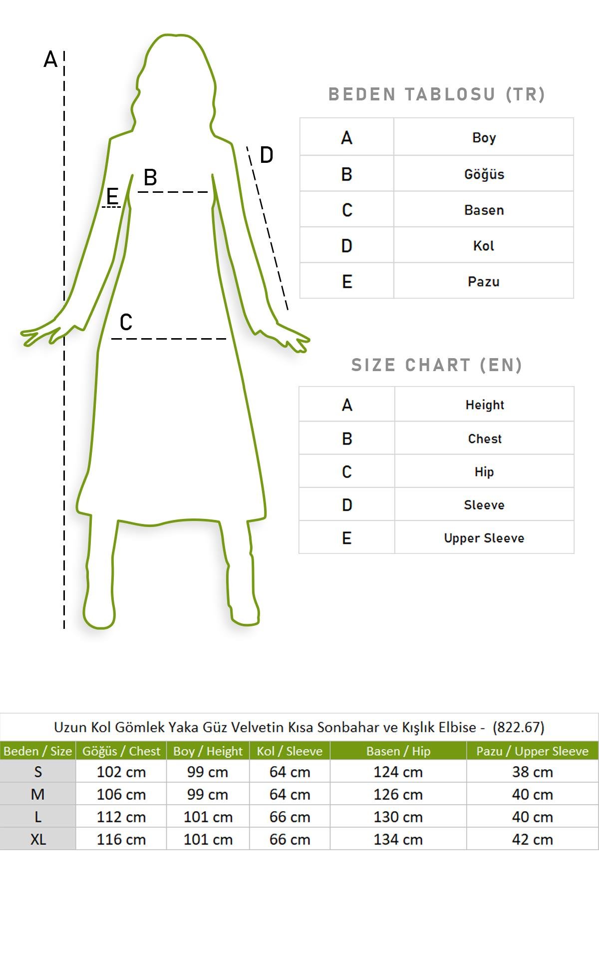 Uzun Kol Gömlek Yaka Güz Velvetin  Kısa Sonbahar ve Kışlık Elbise Lacivert Lcvt