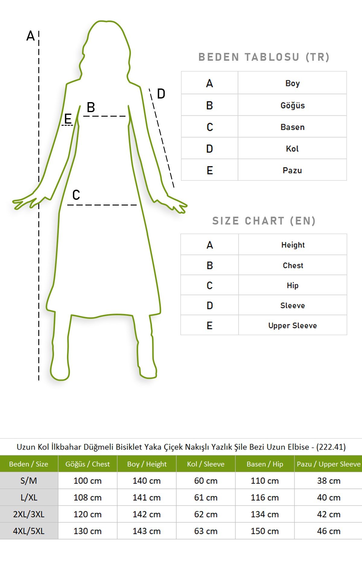 Long Sleeve İlkbahar Buttoned Bicycle Neck Floral Embroidered Summer Şile Cloth Long Dress White