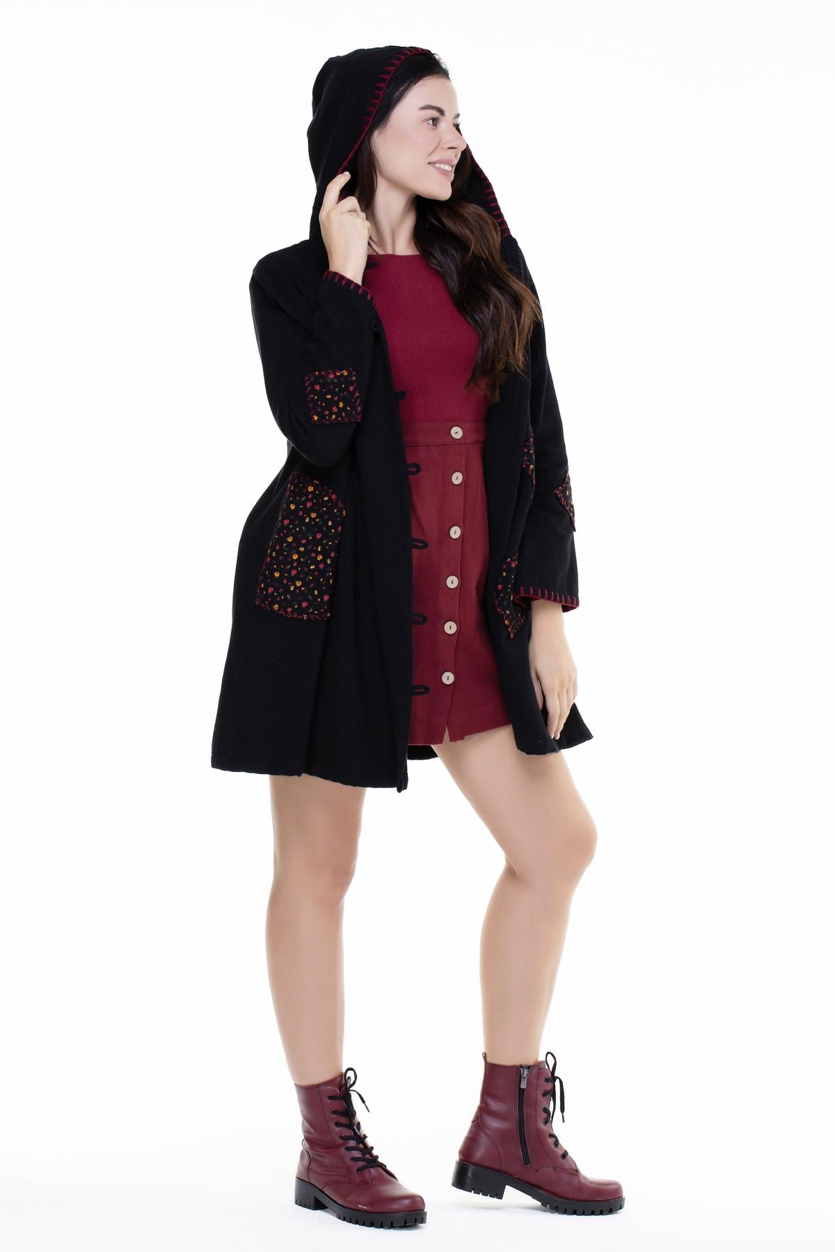 Eylem Flannel Jacket Black