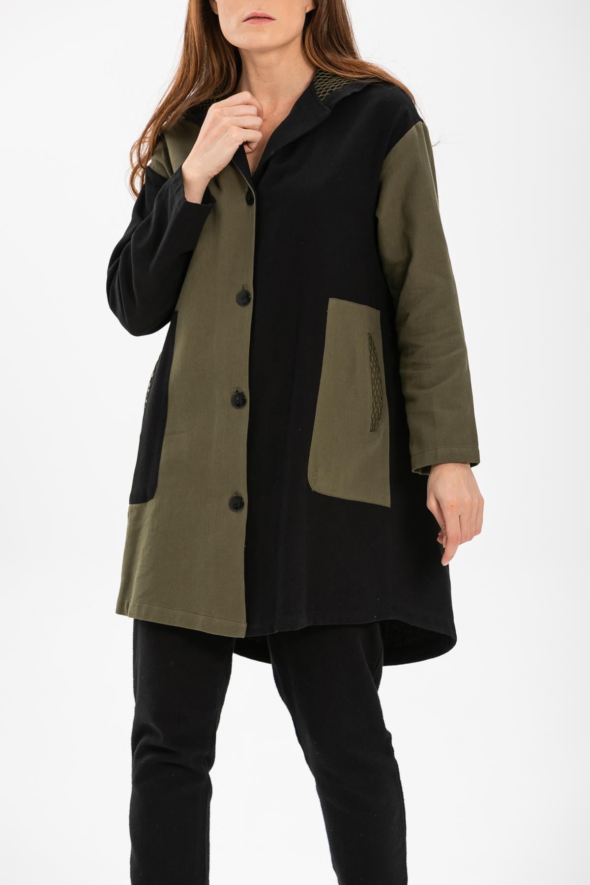 Dream Printed Flannel  Jacket Khaki