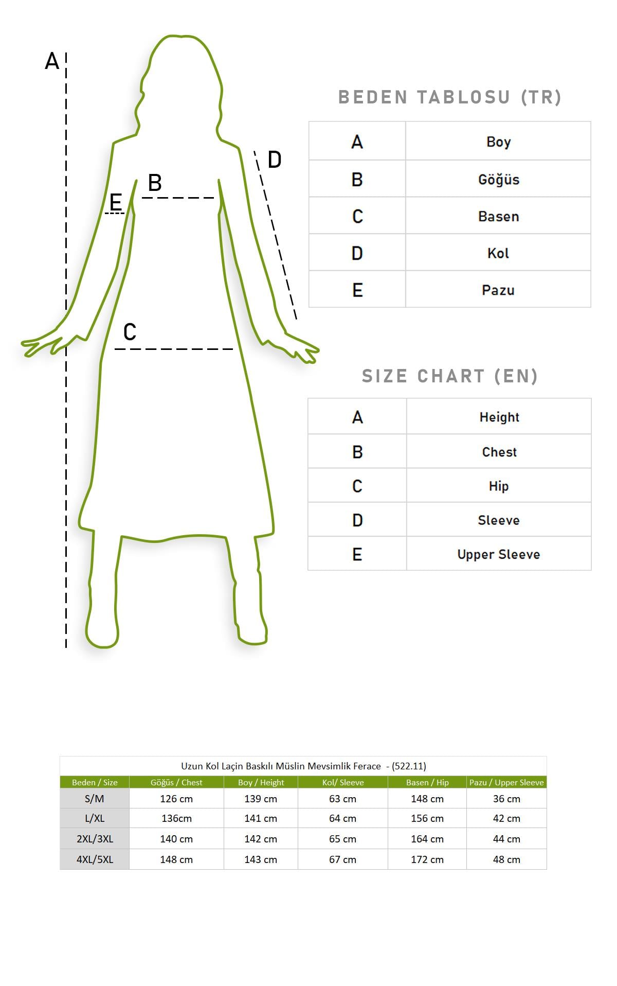 Long Sleeve Laçin Printed Muslin Seasonal Abaya Khaki