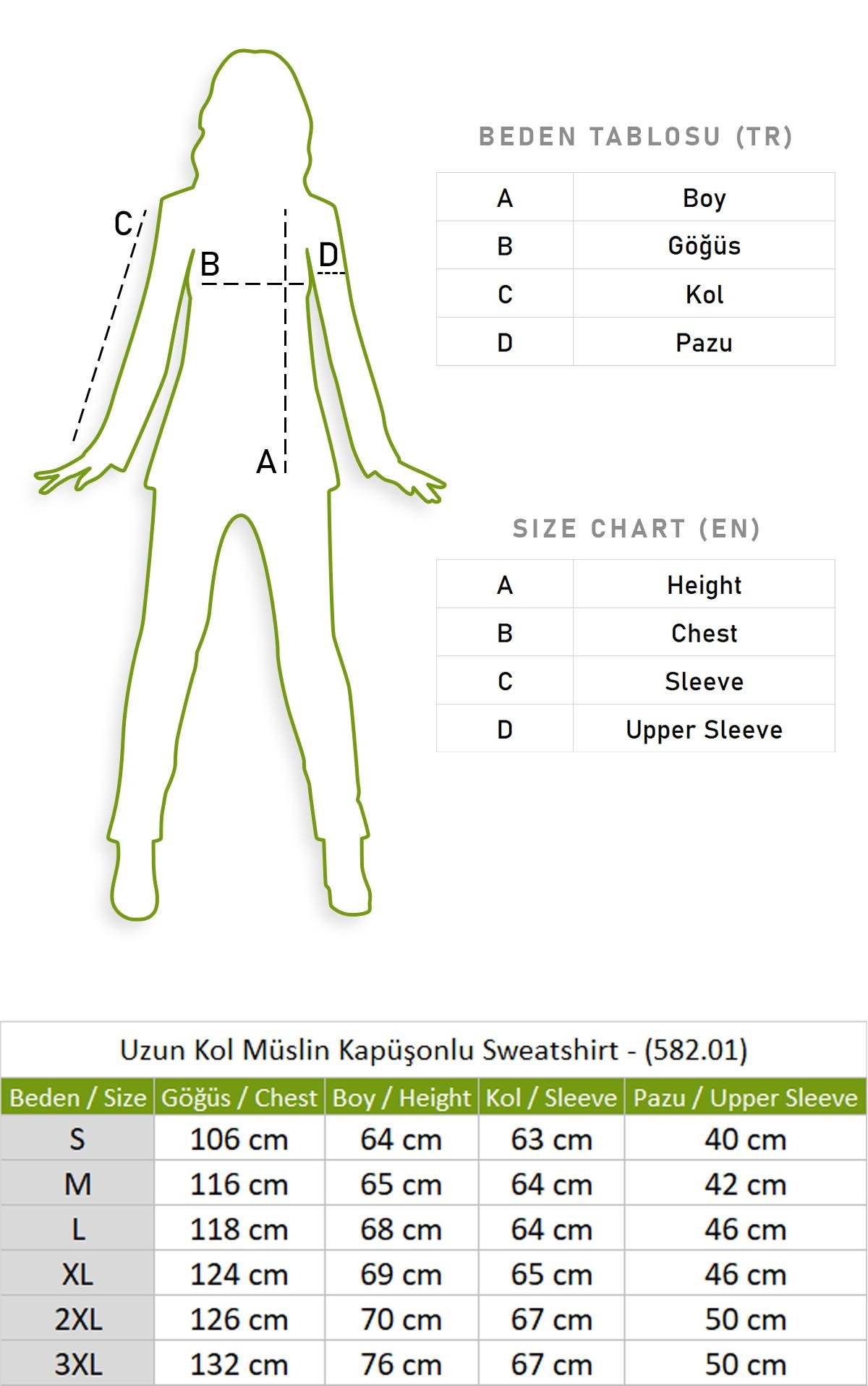 Long Sleeve Muslin Hoodie Sweatshirt Black