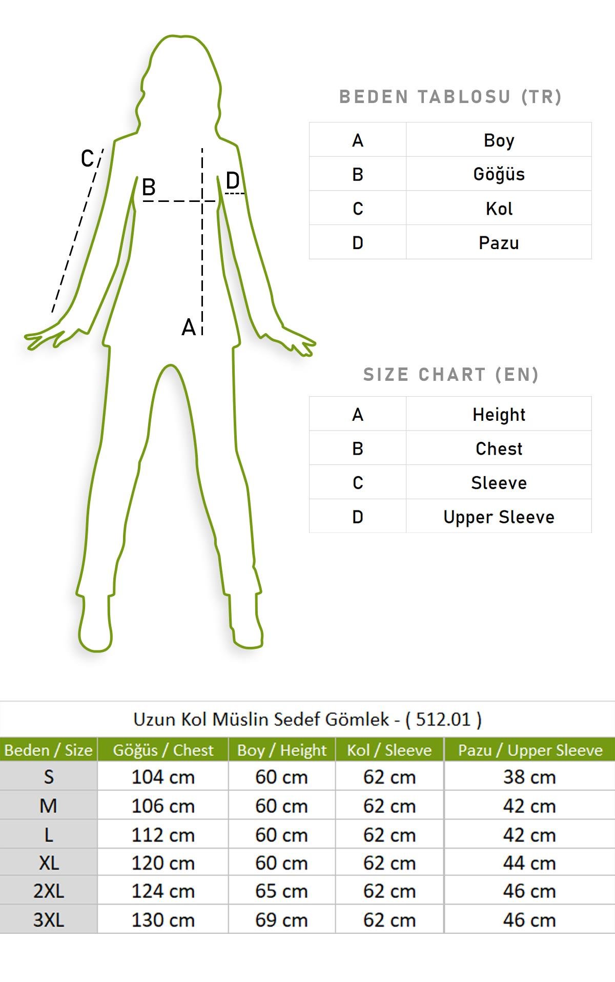Uzun Kol Müslin Sedef Gömlek Buz Mavi Bmv
