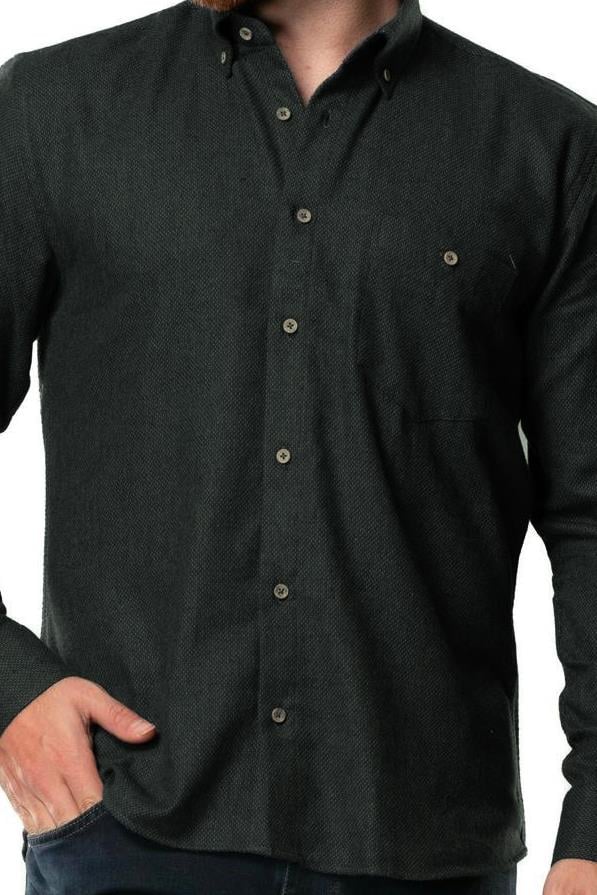 Uzun Kol Oduncu Erkek Pazen Sonbahar ve Kışlık Gömlek Petek Haki 4042