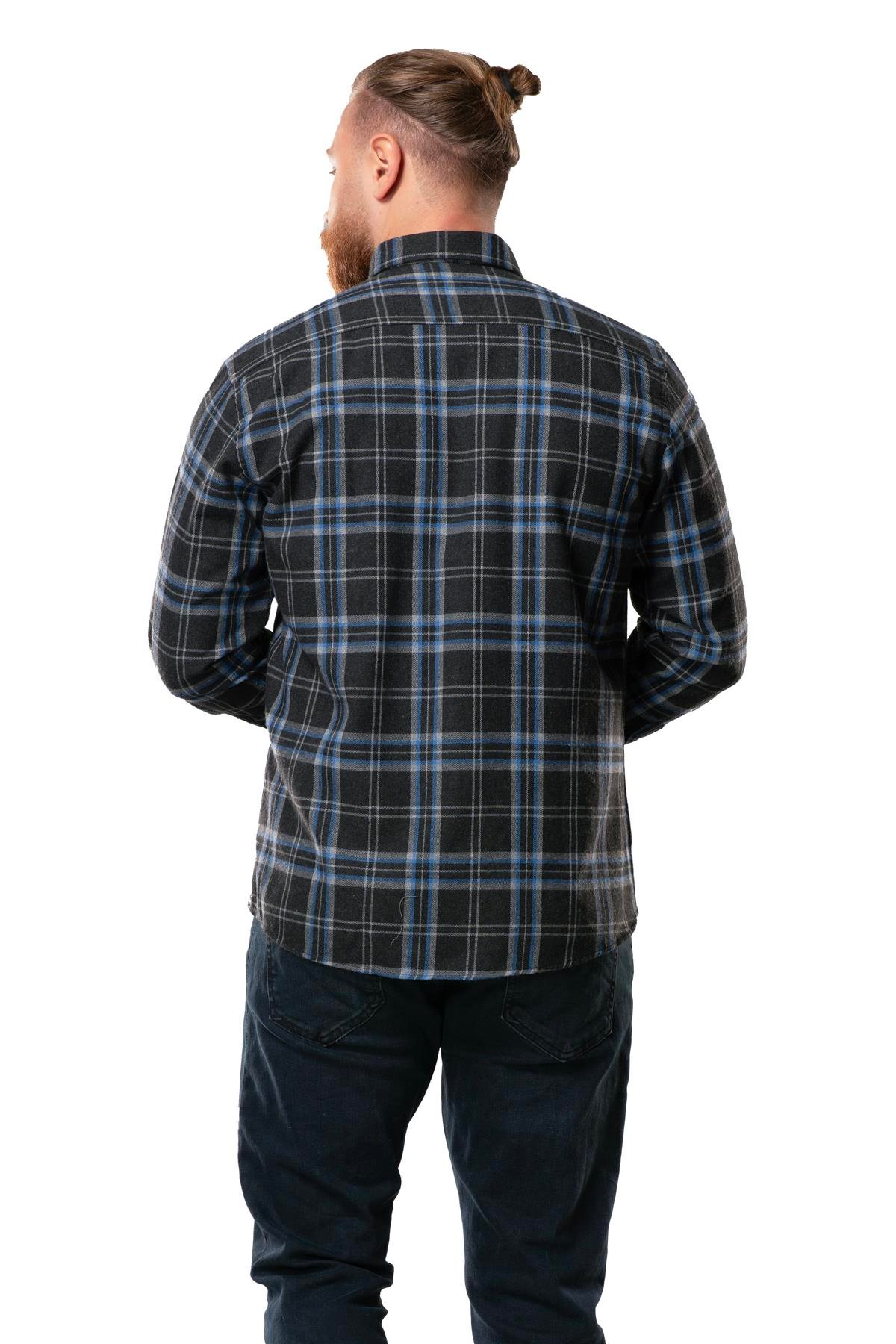 Uzun Kol Oduncu Erkek Pazen Sonbahar ve Kışlık Gömlek Füme Ekose 4045