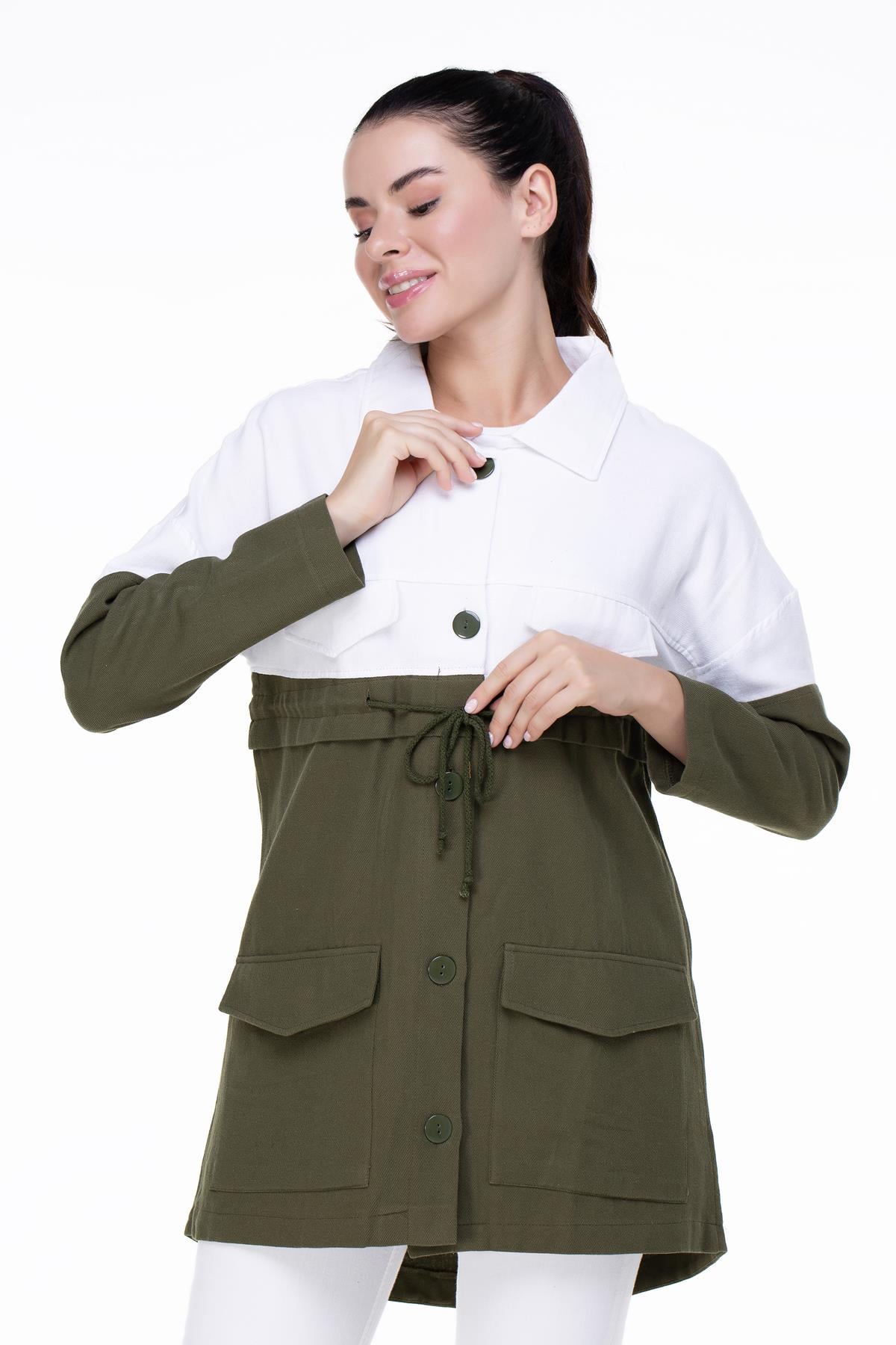 Hazal Flannel Jacket Khaki