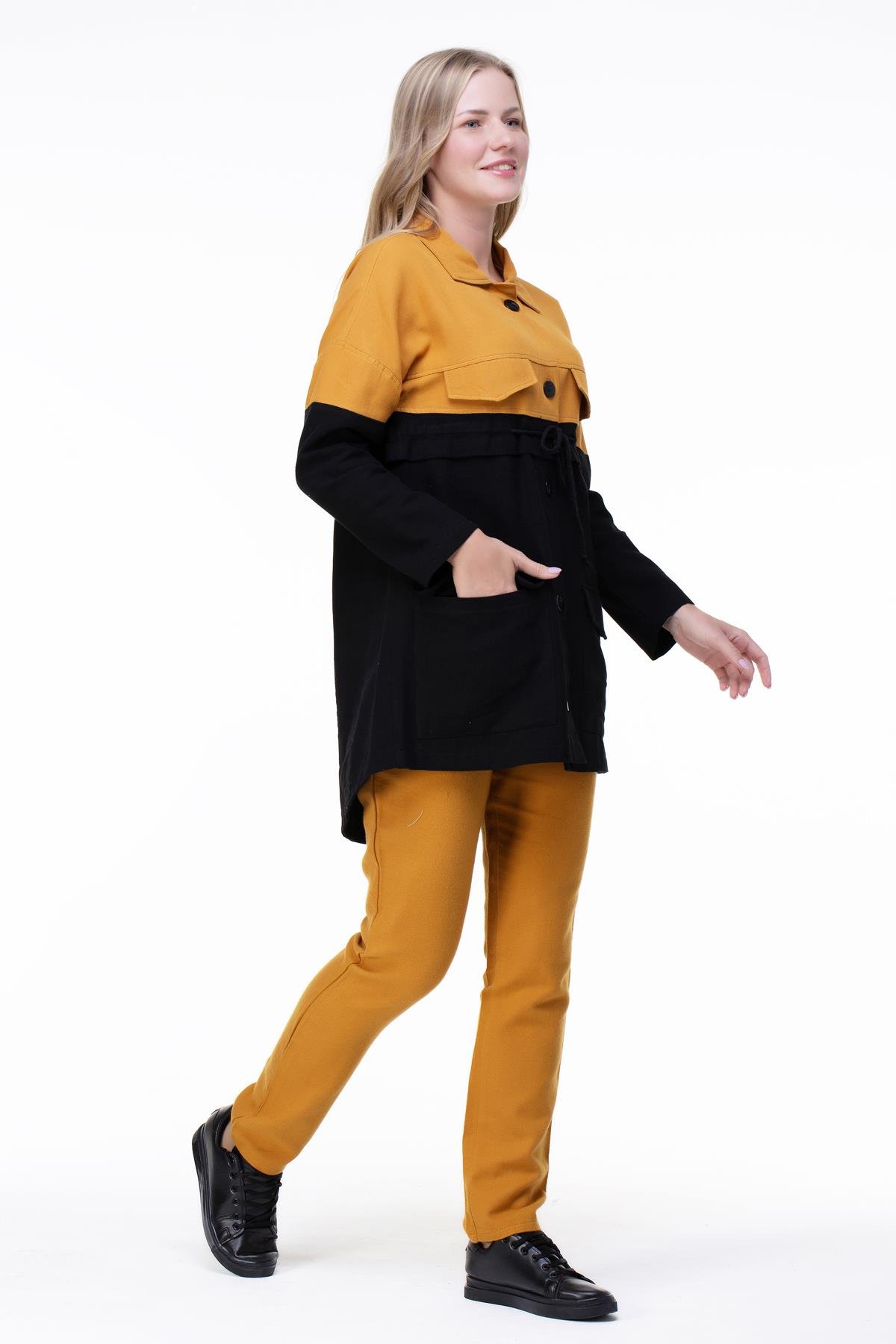 Hazal Flannel Jacket Saffron