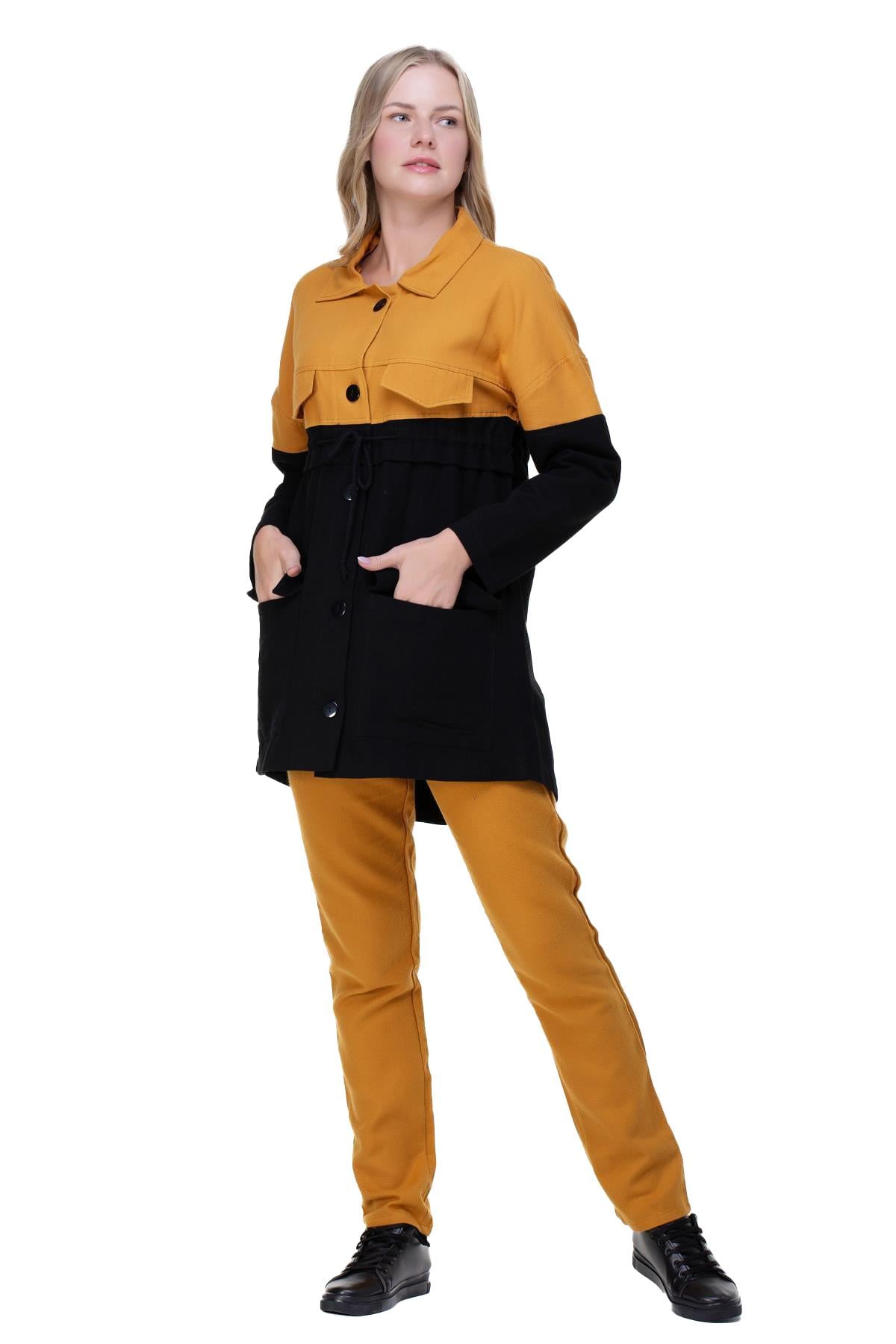 Hazal Flannel Jacket Saffron