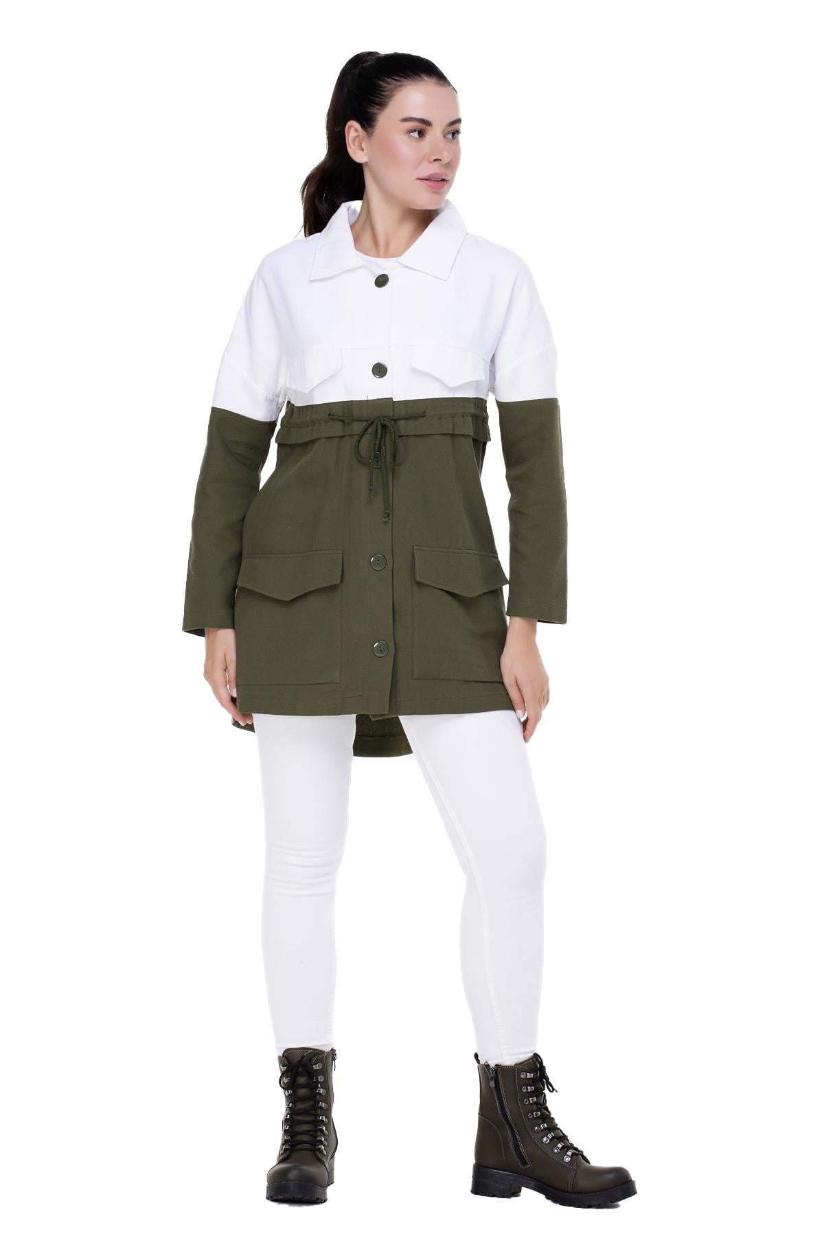 Hazal Flannel Jacket Khaki