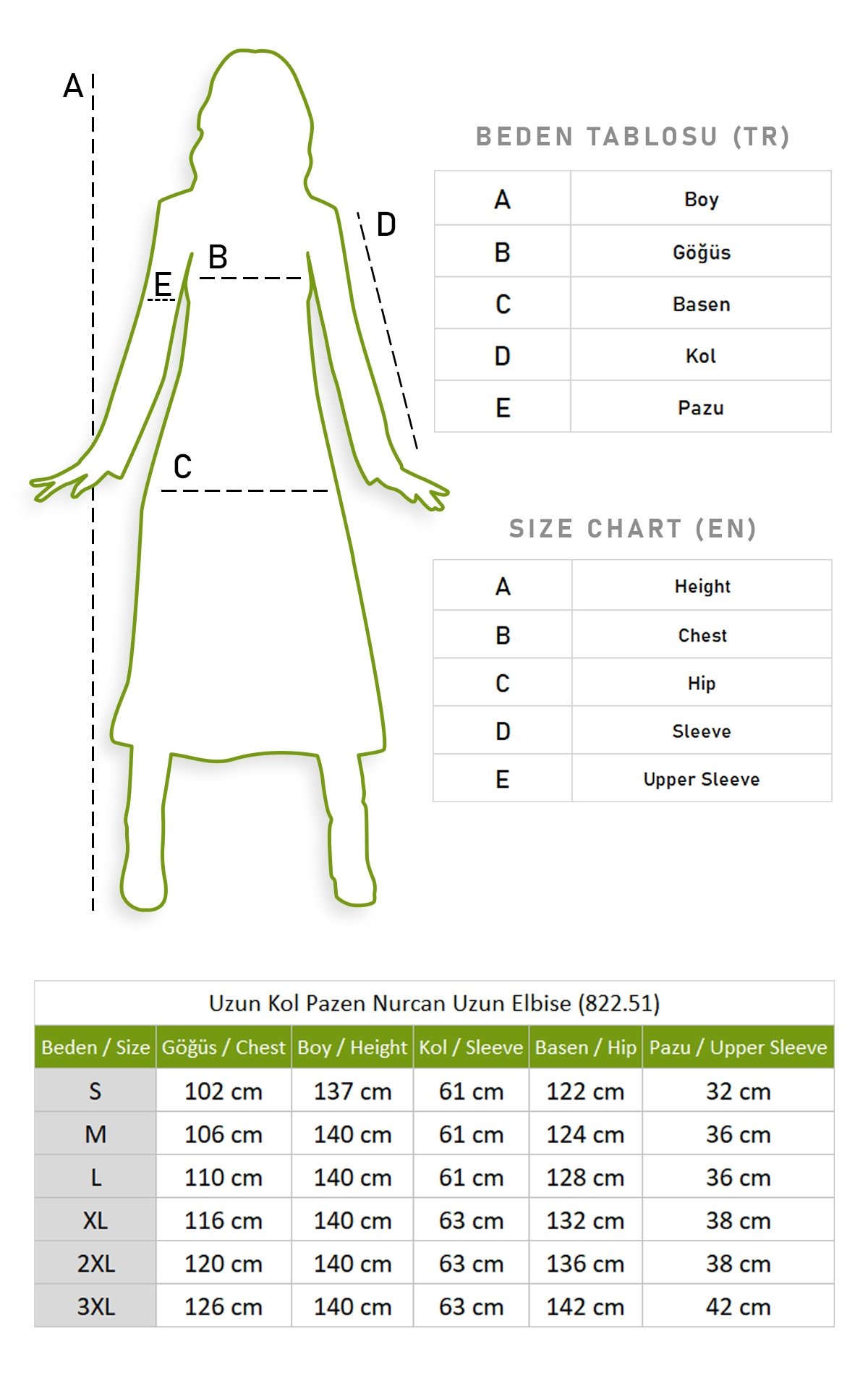 Uzun Kol Pazen Nurcan Uzun Elbise Hardal Hrd