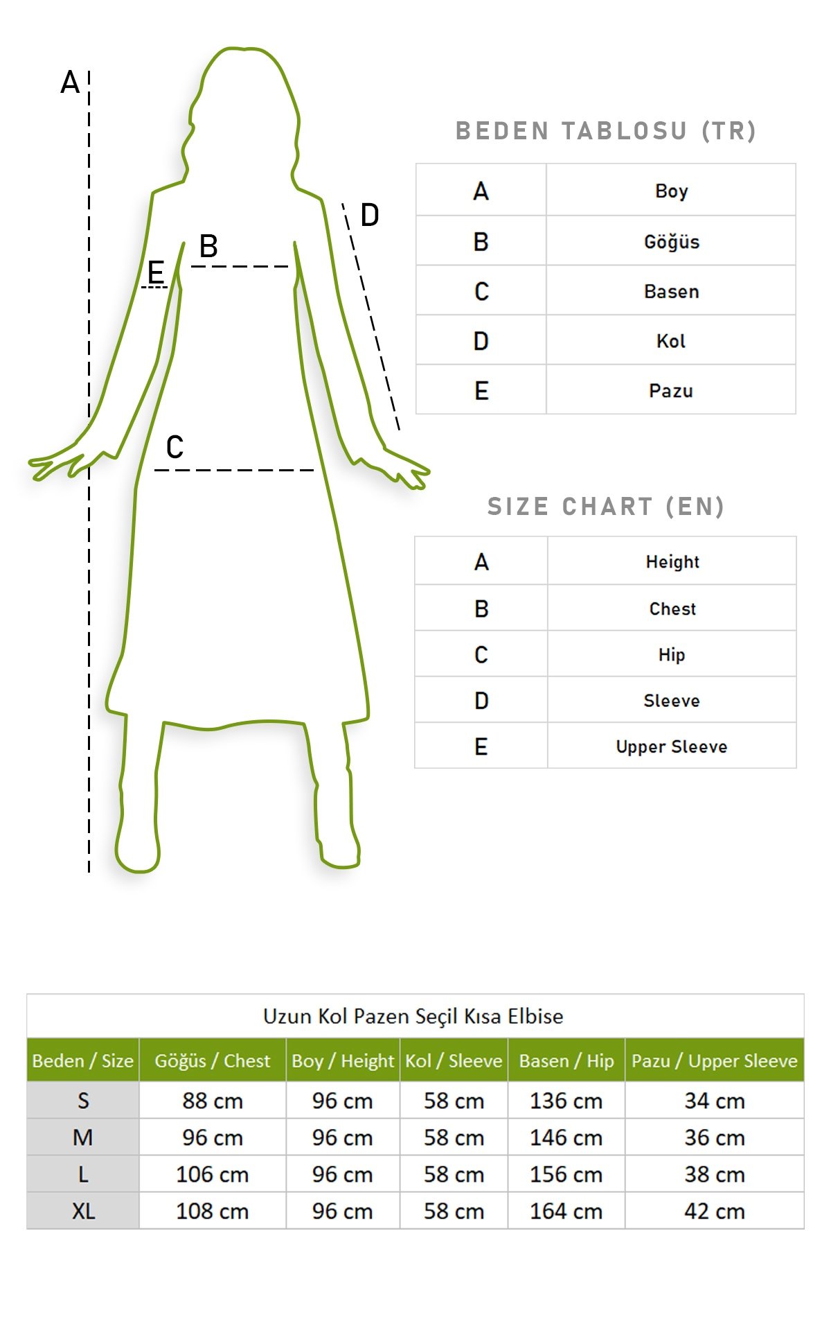 Uzun Kol Pazen Seçil Kısa Elbise Beyaz Byz