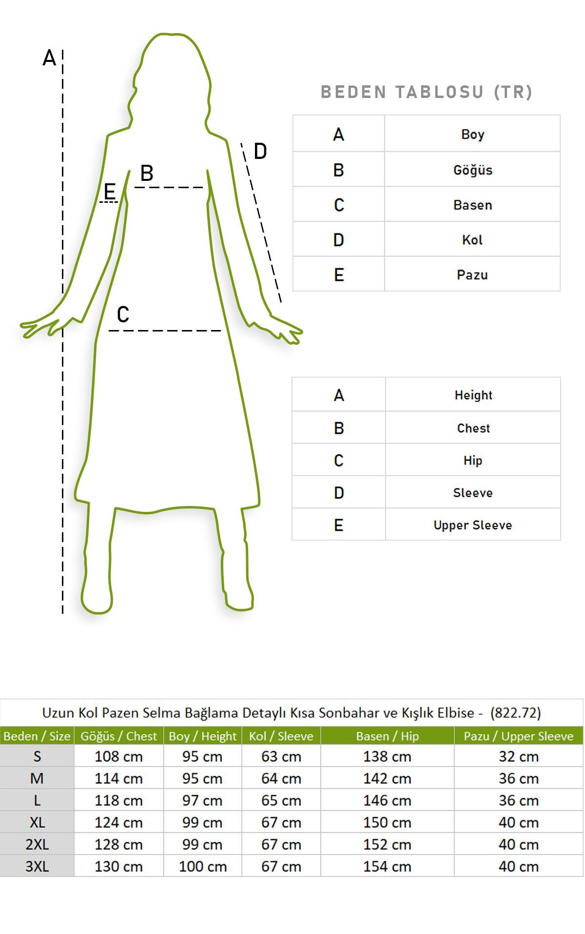 Long Sleeve Flannel Selma Tie Detailed Short Autumn and Winter Dress Petrol
