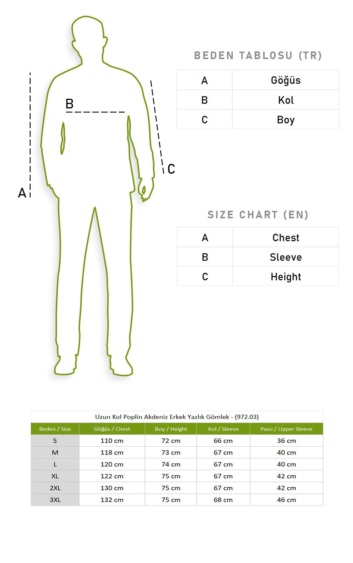 Uzun Kol Poplin Akdeniz Erkek Yazlık Gömlek Buz Mavi Bmv