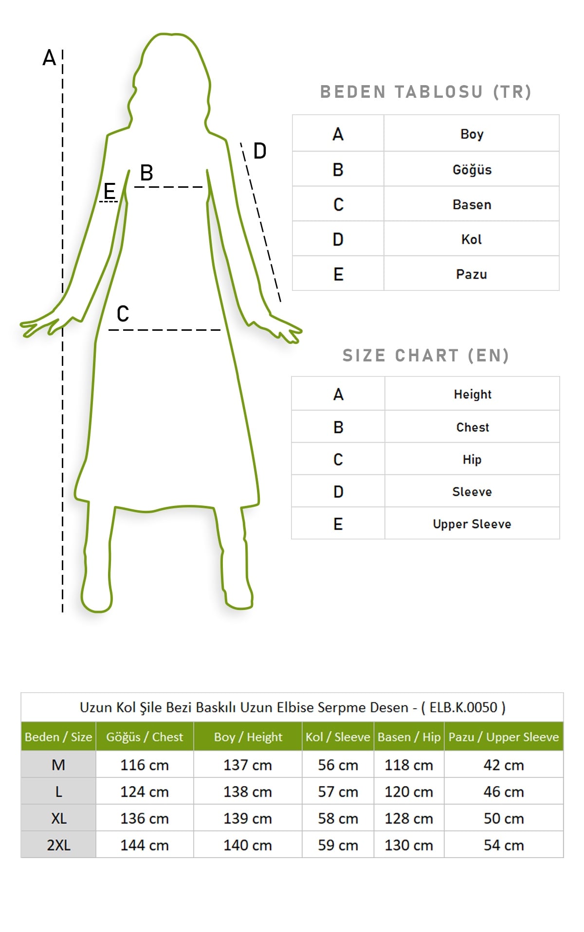 Long Sleeve Sile Fabric Baskılı Long Dress Splash Pattern Green