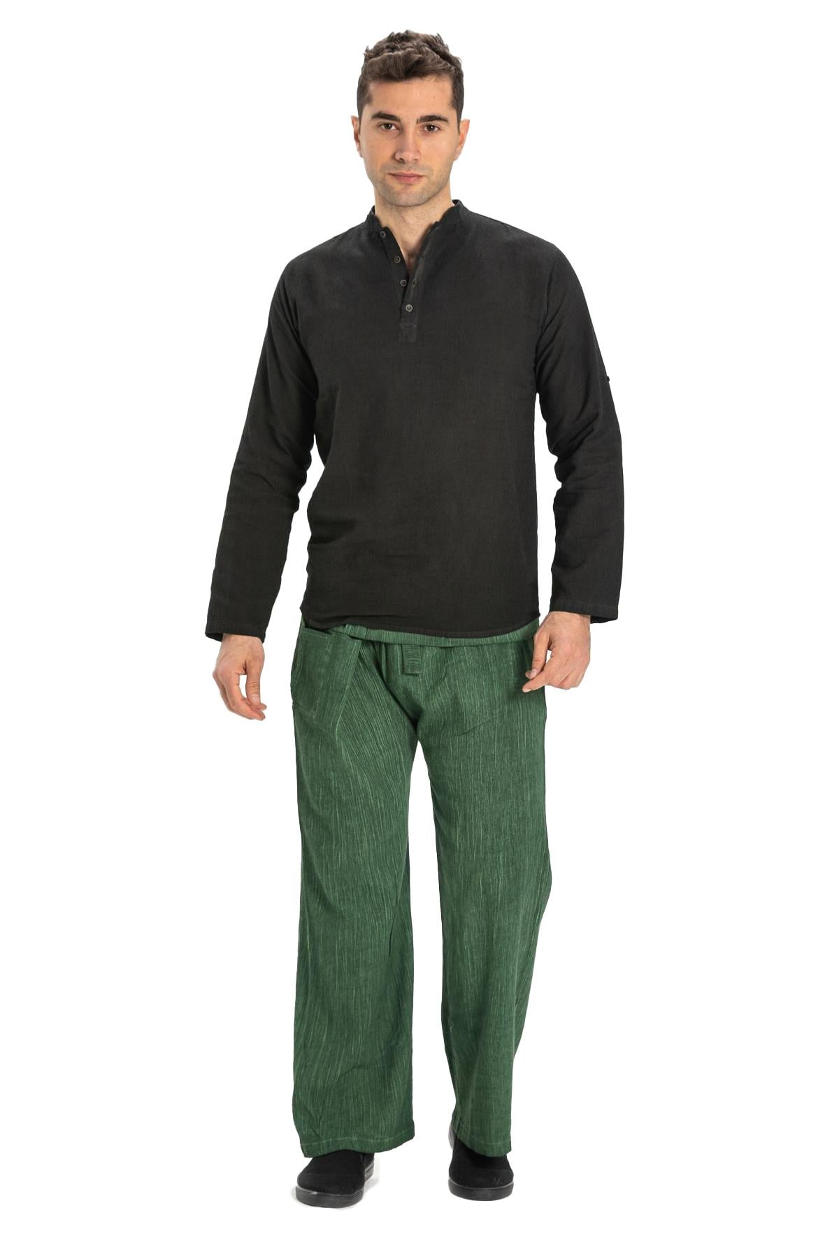 Long Sleeve Şile Fabric Bodrum Men's T-Shirt Füme 9006