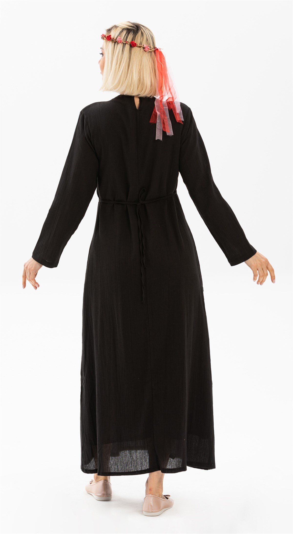 Long Sleeve Angel Dress Black