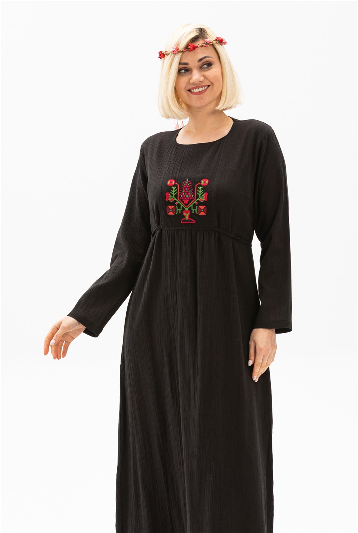 Long Sleeve Angel Dress Black