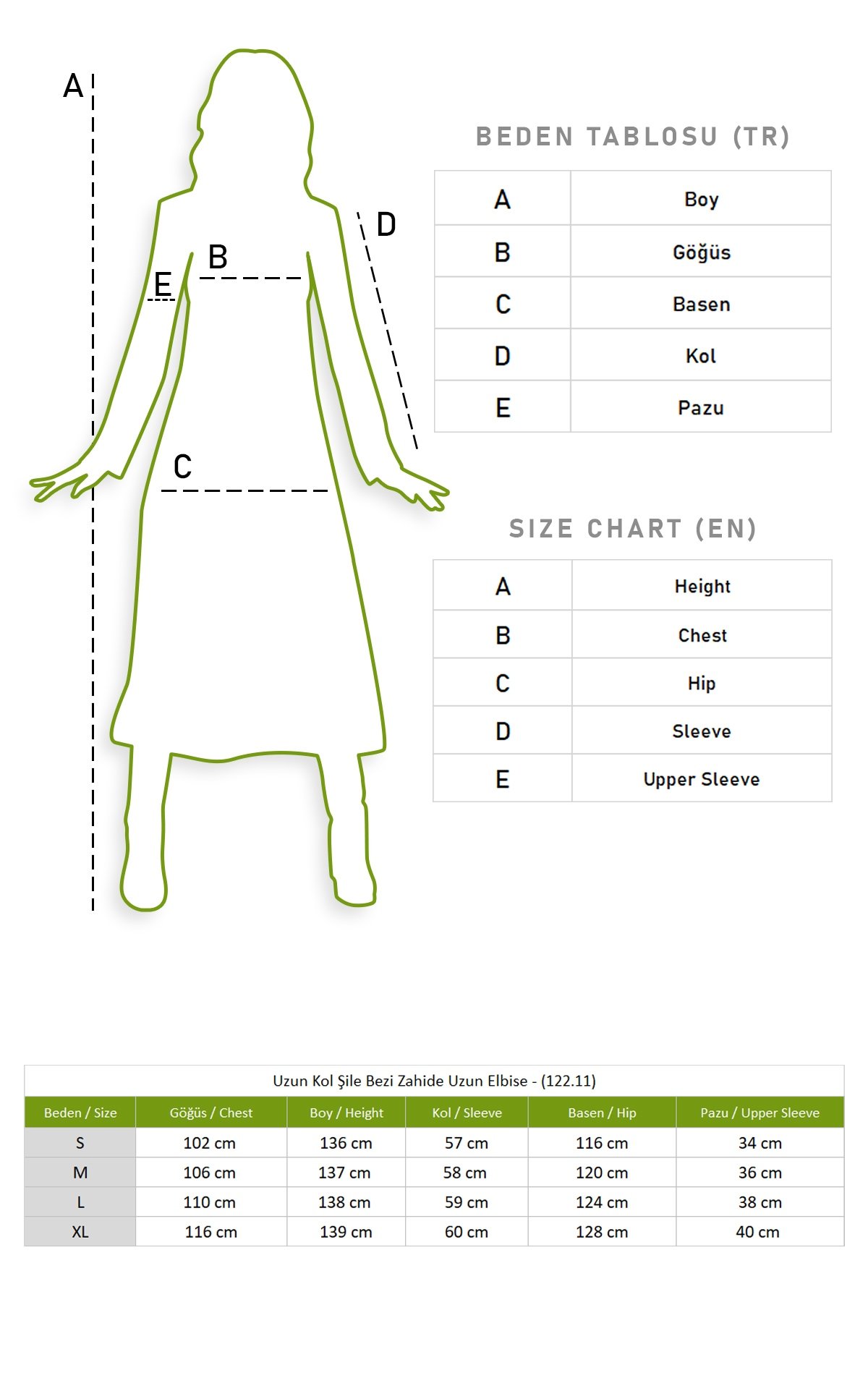 Long Sleeve Sile Fabric Zahide Long Dress White
