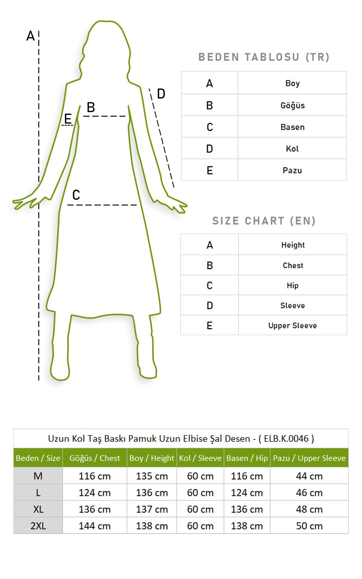 Uzun Kol Taş Baskı Pamuk Uzun Elbise Şal Desen Siyah Syh