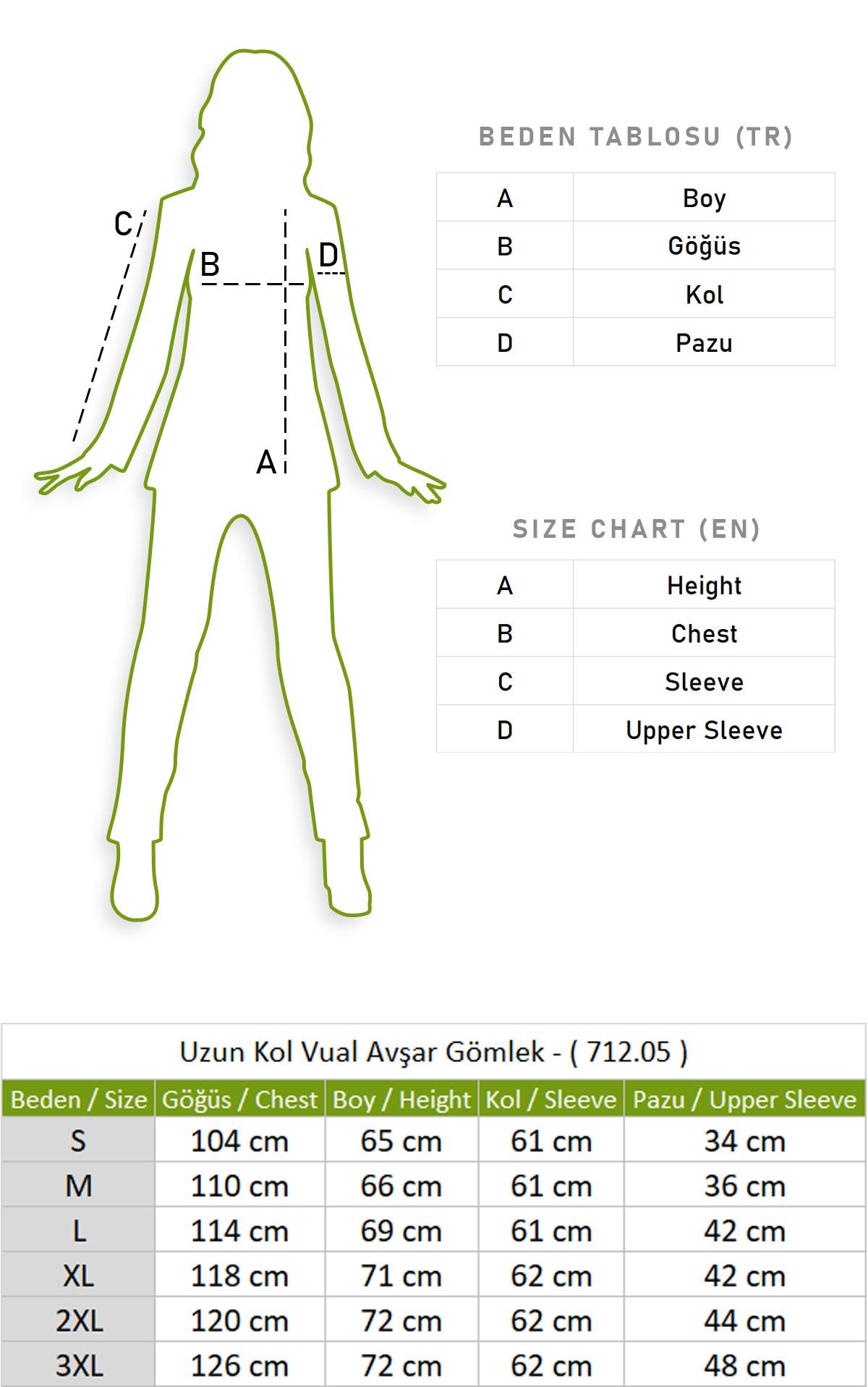 Uzun Kol Vual Avşar Gömlek Buz Mavi Bmv