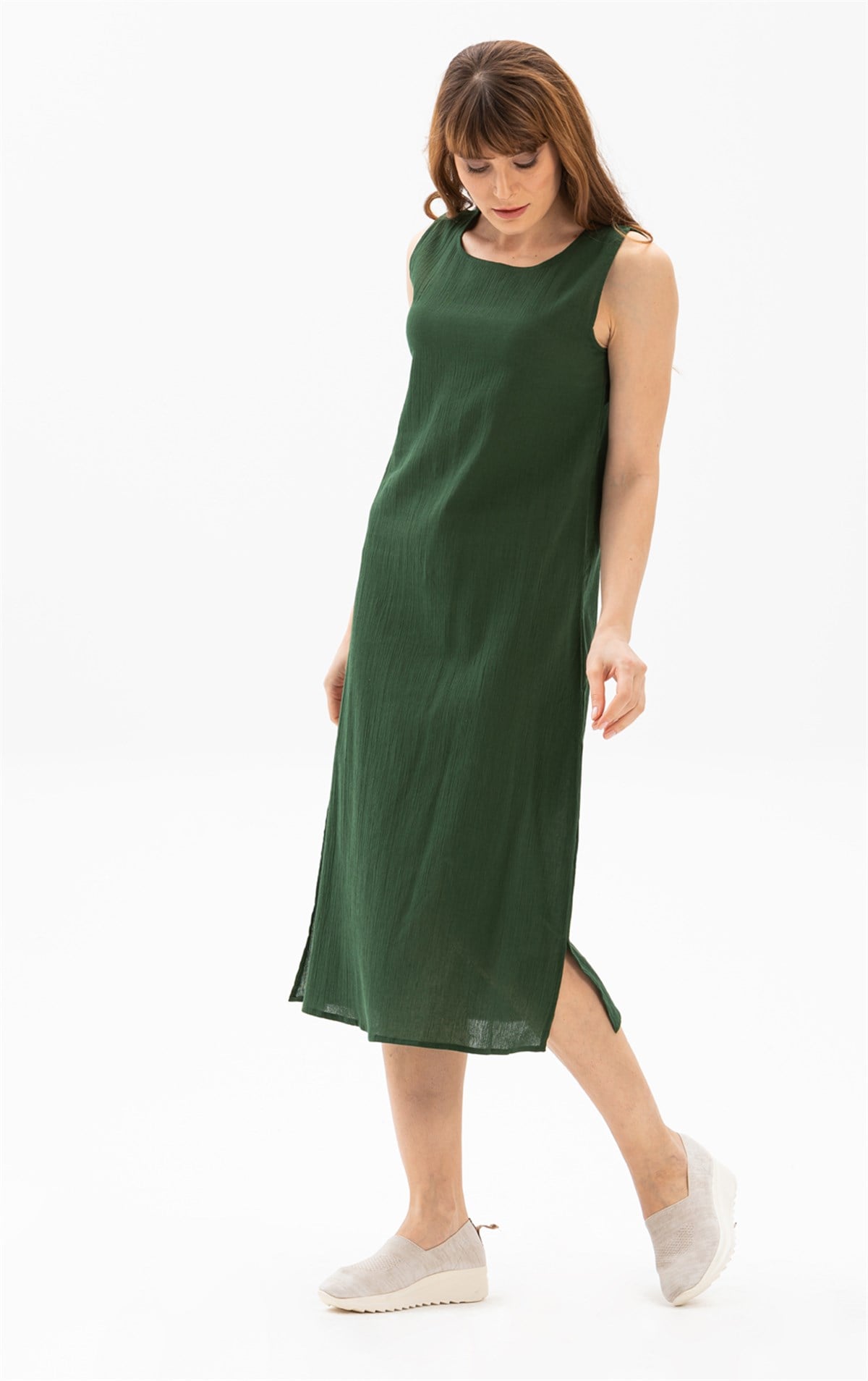 Uzun Şile Bezi Elbise Astarı Yeşil