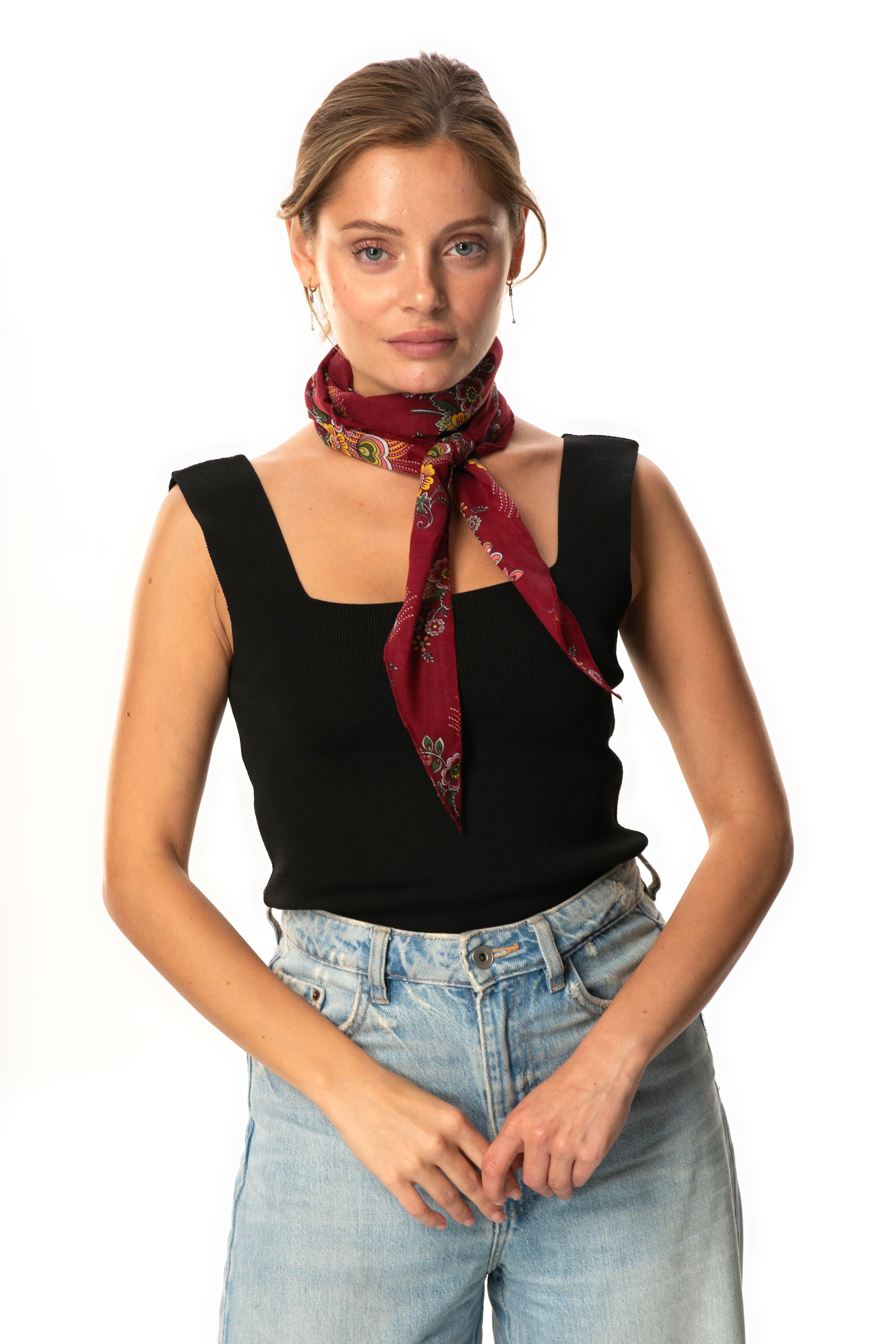 Vual Fular Mimoza Bordo 6230