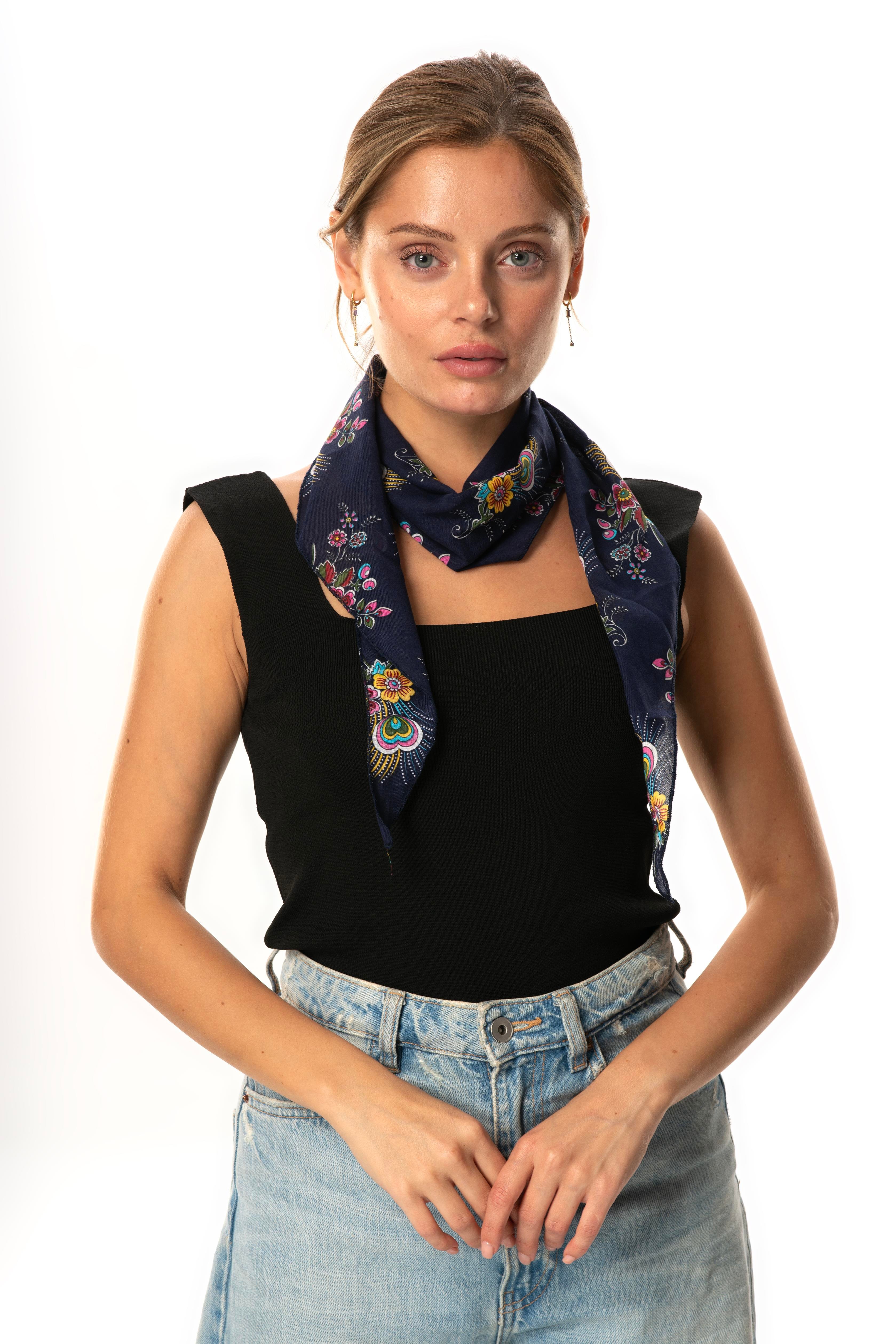 Vual Fular Mimoza Lacivert 6235