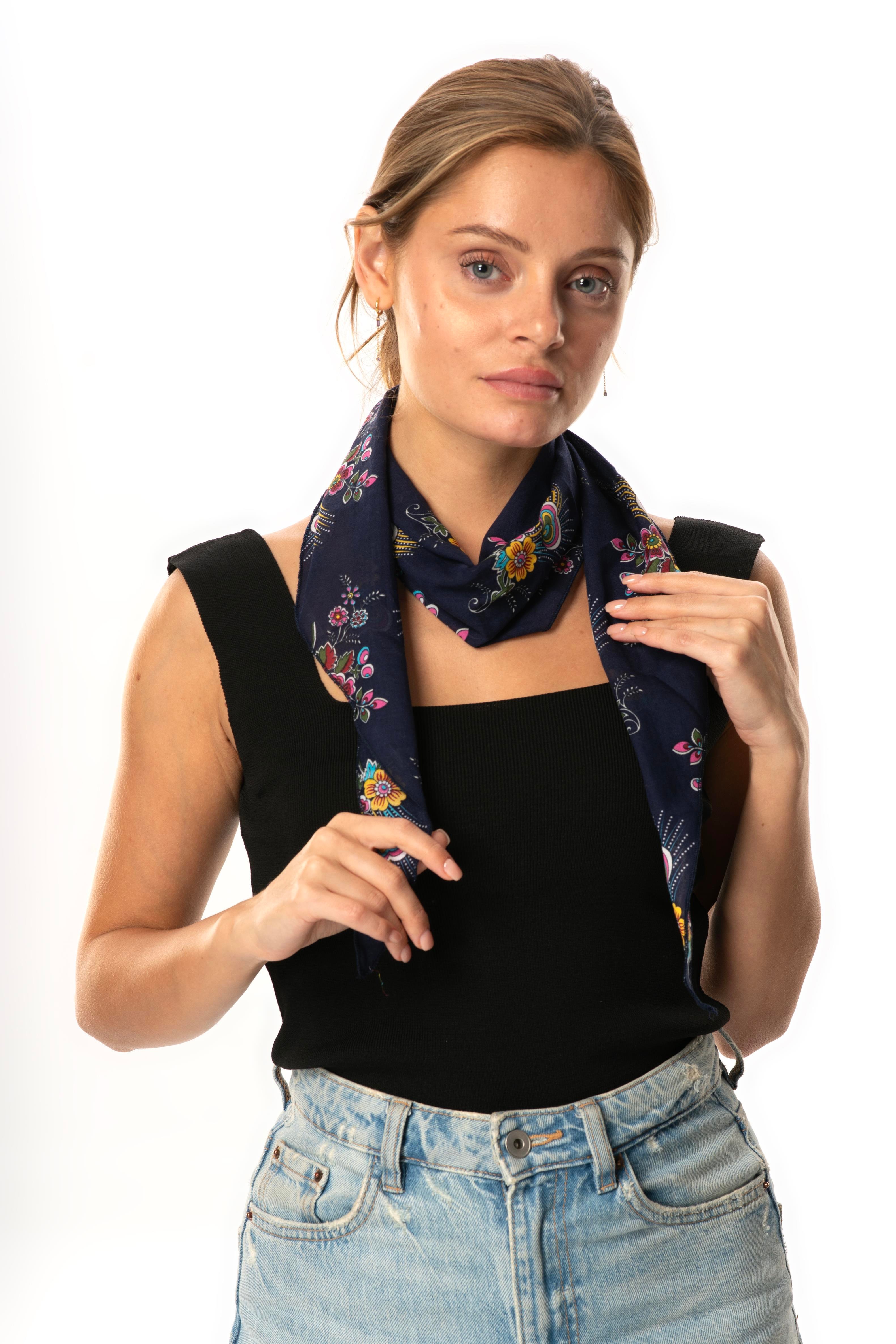 Vual Fular Mimoza Lacivert 6235