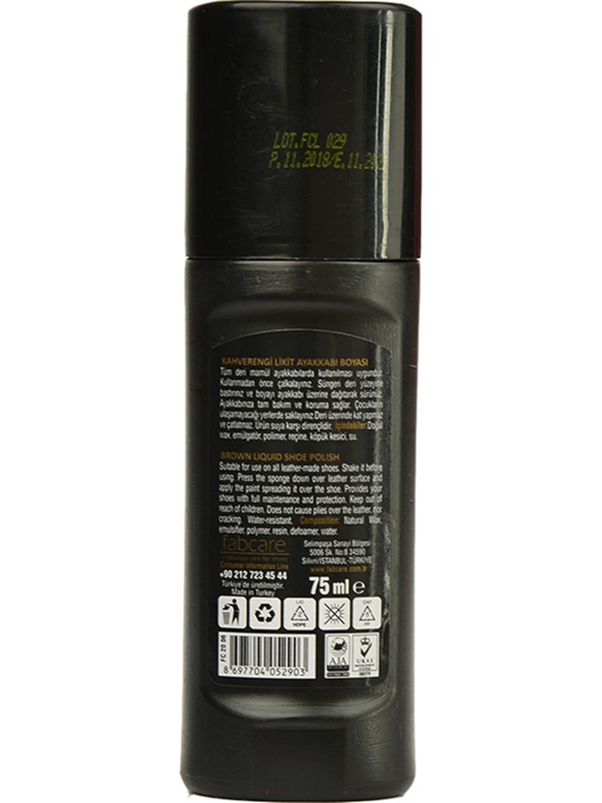 2006 Fabcare Likit Ayakkabı Boyası 75 ml-Kahverengi sistemayakkabi