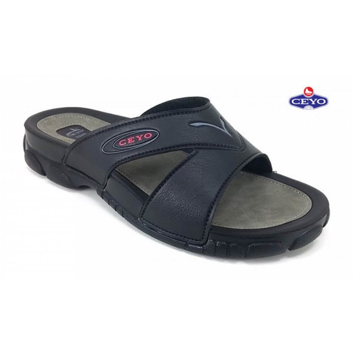 3200-1 Ceyo Erkek Terlik-Siyah sistemayakkabi