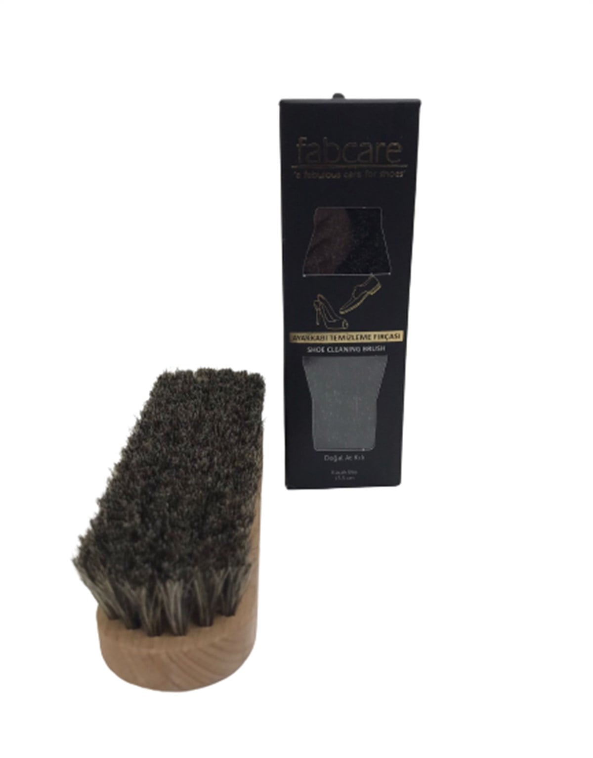 4010 Fabcare At Kılı Ayakkabı Fırçası 13 cm-Naturel sistemayakkabi