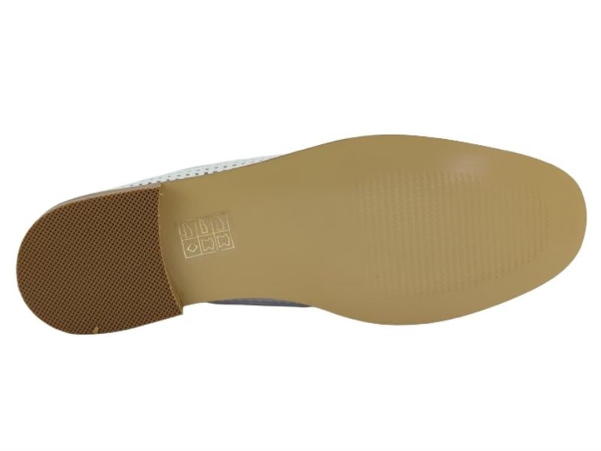 Albini 10854 Hakiki Deri Kadın Günlük Babet-Beyaz sistemayakkabi