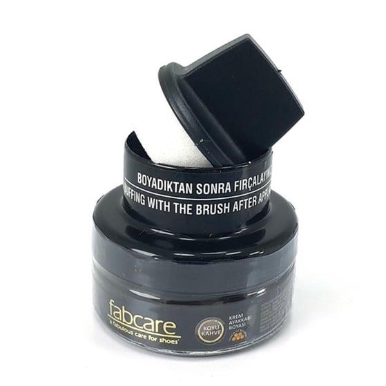 Fabcare 1001 Krem Deri Boya Cam Kavanoz 50 ml-Koyu Kahverengi sistemayakkabi