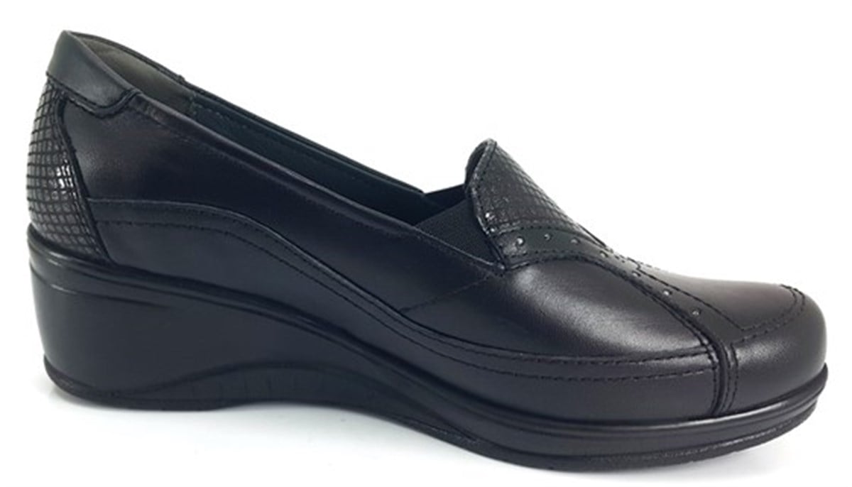 Rosa 57603 Forelli Günlük Anatomik Bayan Ayakkabı-Siyah sistemayakkabi