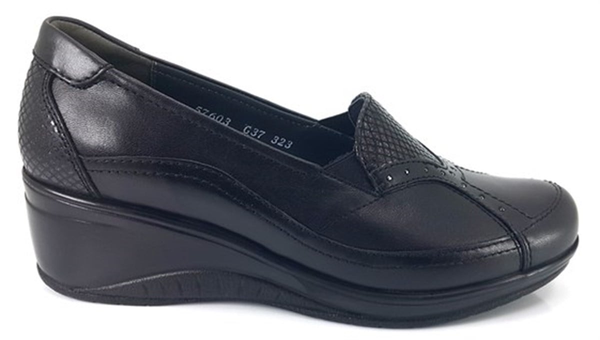 Rosa 57603 Forelli Günlük Anatomik Bayan Ayakkabı-Siyah sistemayakkabi