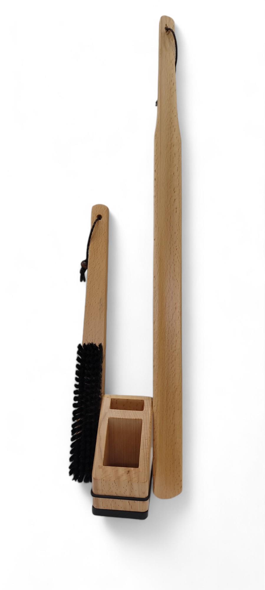 Sistem Ahşap Ayakkabı Çekeceği  Fırça Kereta 67 cm-Renksiz sistemayakkabi