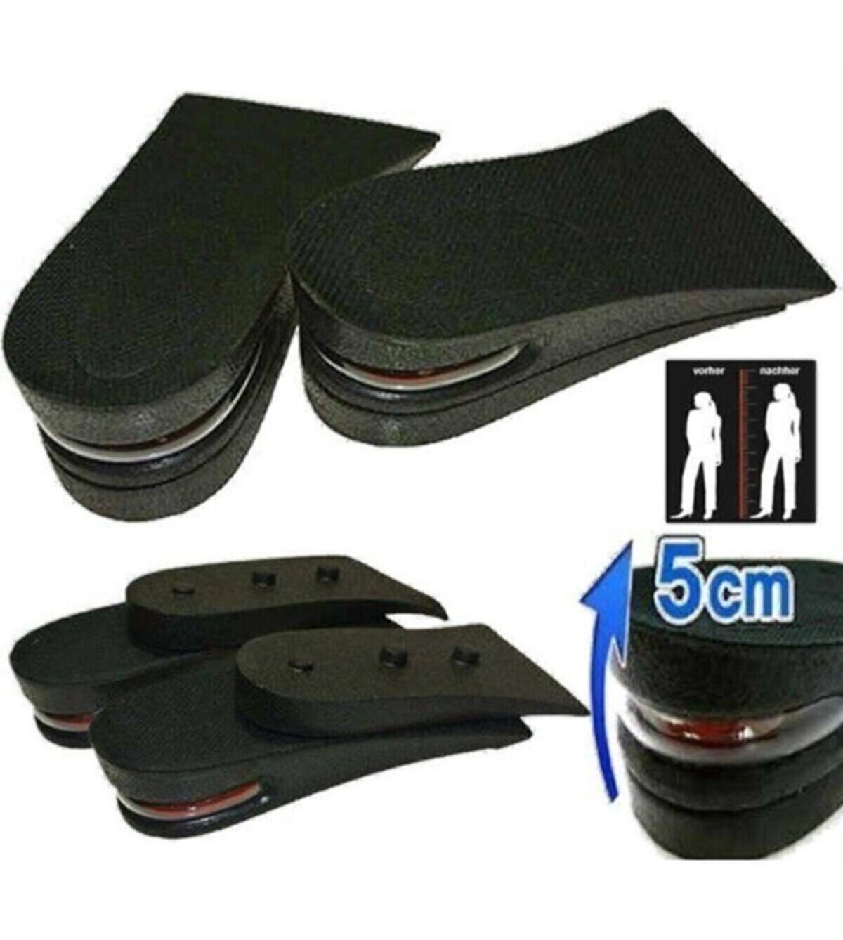 Sistem Air Boy Uzatıcı İçten topuk 5 cm-Siyah sistemayakkabi