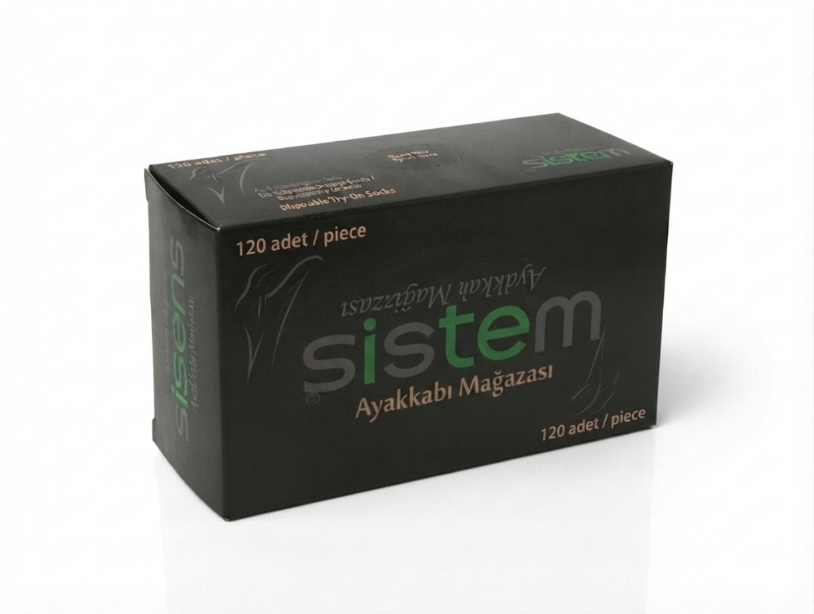 Sistem Step Tek Kulanımlık Deneme Çorabı 120 Adet-Ten Rengi sistemayakkabi