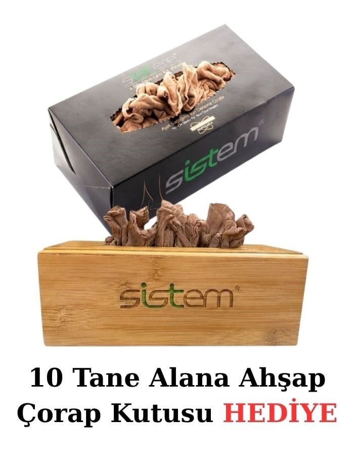 Sistem Step Tek Kulanımlık Deneme Çorabı 120 Adet-Ten Rengi sistemayakkabi