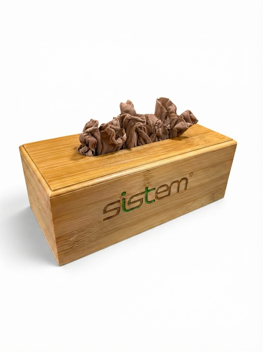 Tek Kulanımlık Ahşap Deneme Çorabı Kutusu-Naturel sistemayakkabi