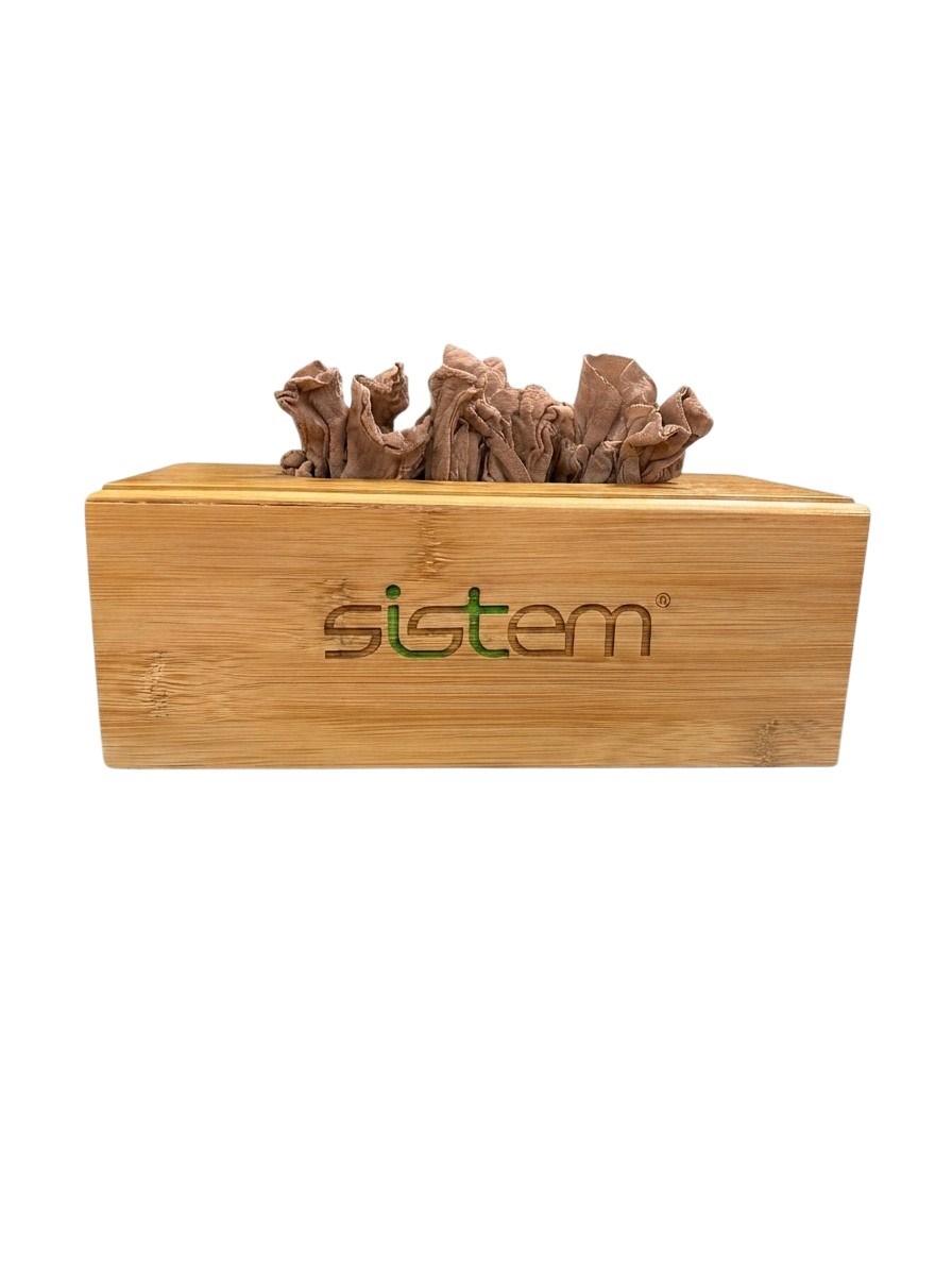 Tek Kulanımlık Ahşap Deneme Çorabı Kutusu-Naturel sistemayakkabi