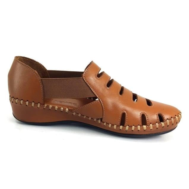 Venüs 18791395 Günlük Hakiki Deri Bayan Sandalet-Taba sistemayakkabi