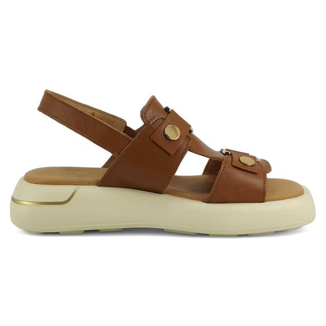 Venüs 2544007 Günlük Hakiki Deri Bayan Sandalet-Taba sistemayakkabi