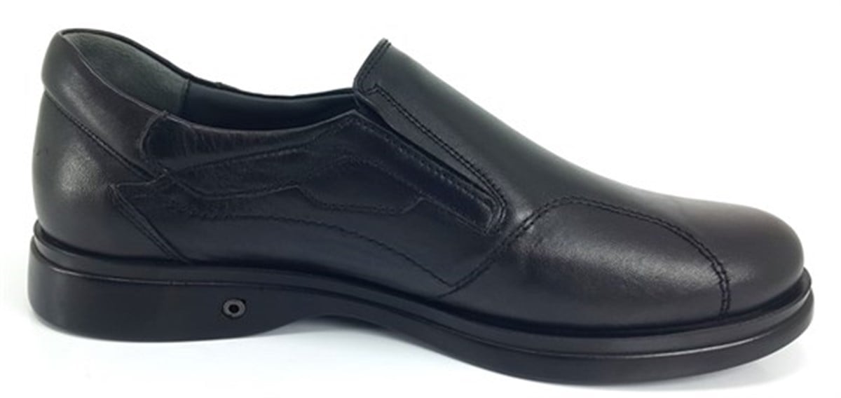 Zıon Forelli Comfort Deri Günlük Erkek Ayakkabı-Siyah sistemayakkabi