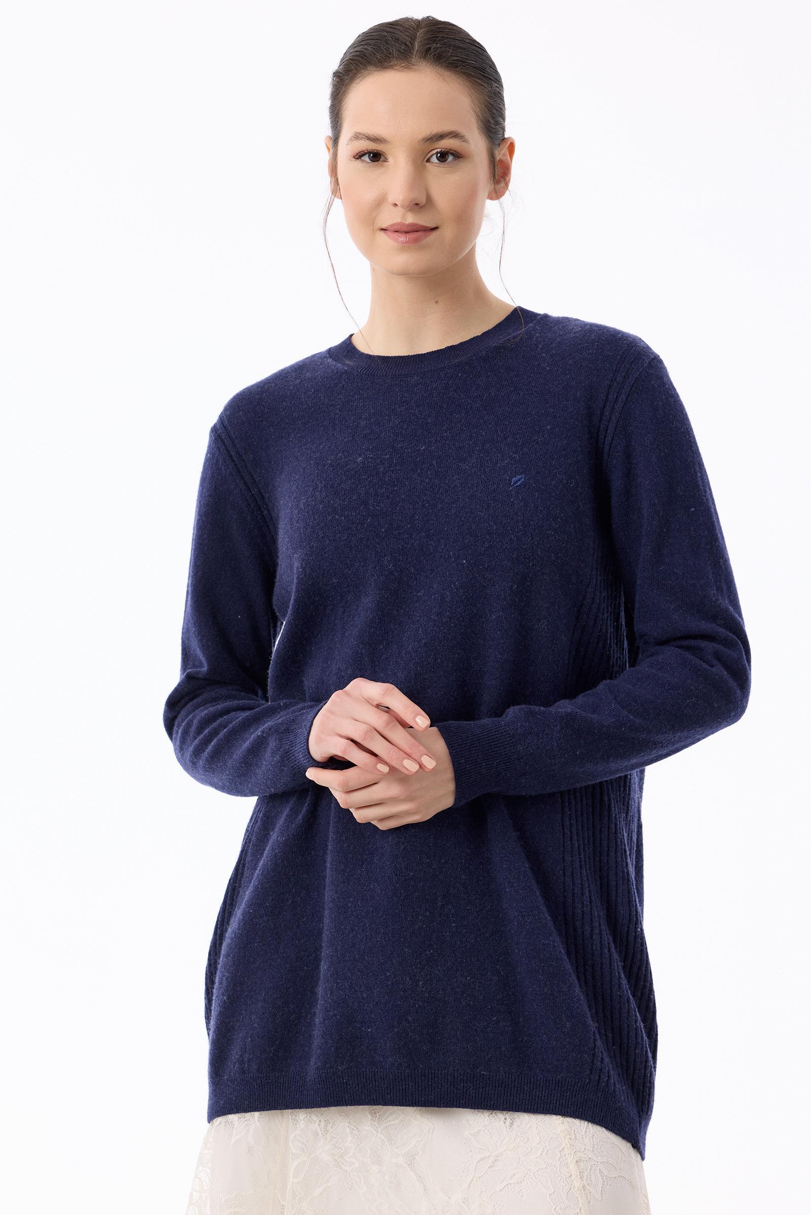 Basic Cashmere Triko Tunik LACİVERT