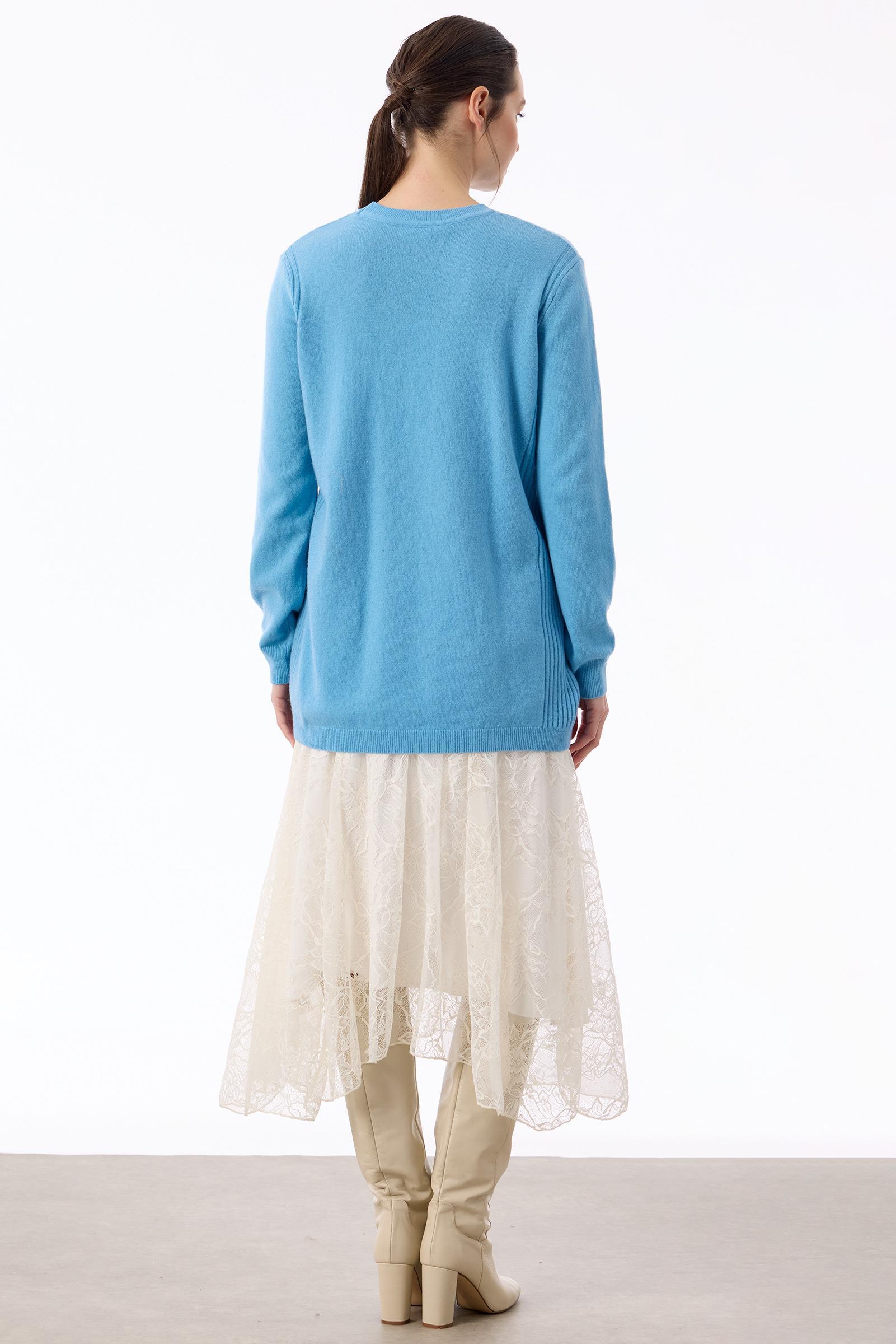 Basic Cashmere Triko Tunik MAVİ