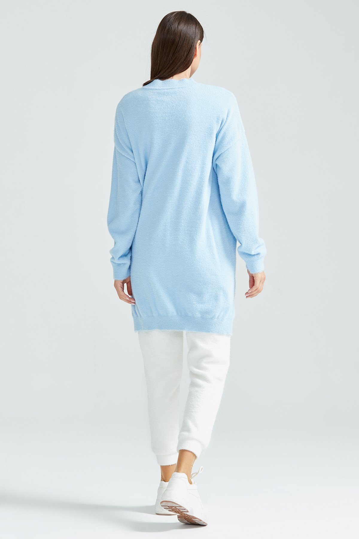 Basic Oversize Mink Triko Tunik B.MAVİ