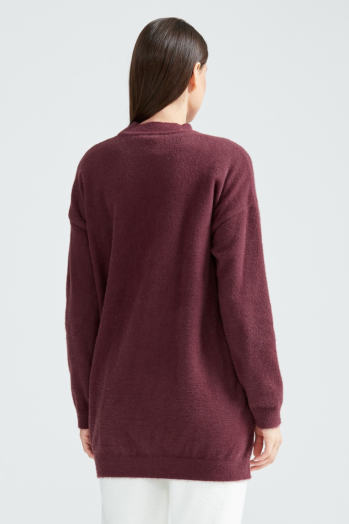 Basic Oversize Mink Triko Tunik MÜRDÜM