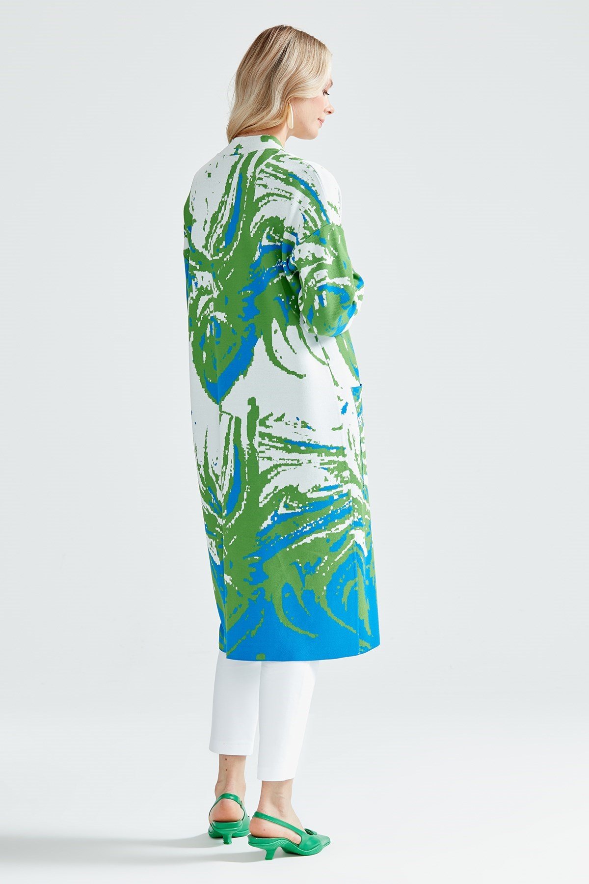 DALGA DESENLİ RAYON HIRKA BENETTON