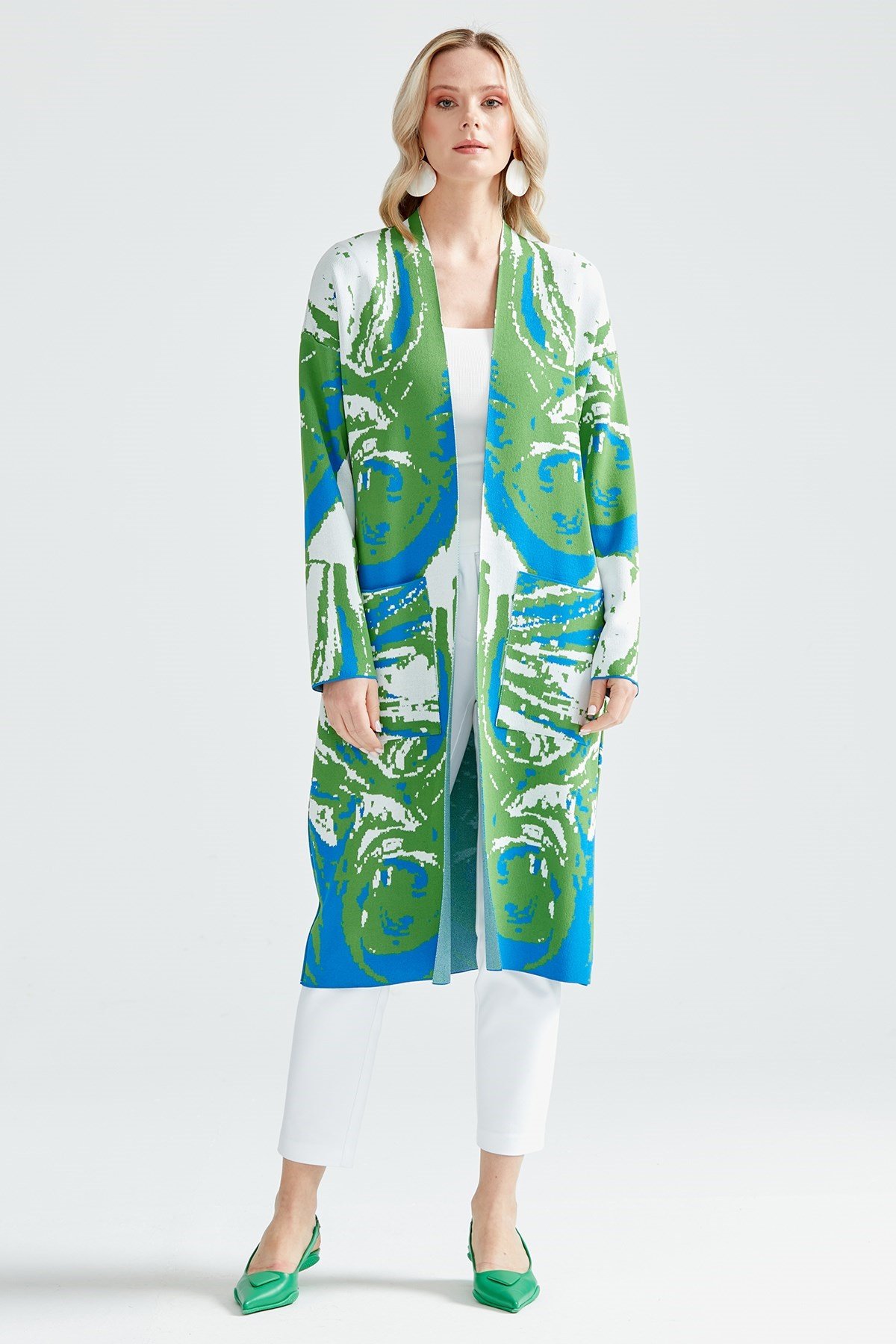 DALGA DESENLİ RAYON HIRKA BENETTON